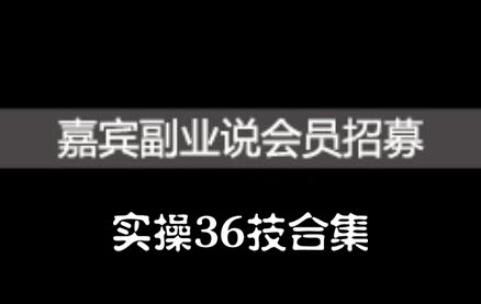 嘉宾副业说实操36技合集，价值1380元-上品源码网