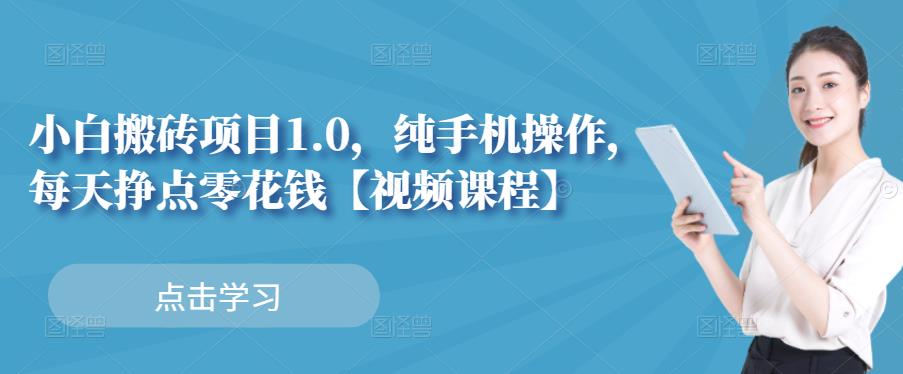 小白搬砖项目1.0，纯手机操作，每天兼职挣点零花钱-上品源码网