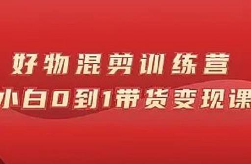 万三好物混剪训练营：小白0到1带货变现课-上品源码网