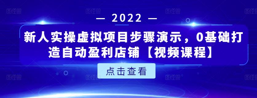 新人实操虚拟项目步骤演示，0基础打造自动盈利店铺【视频课程】-上品源码网