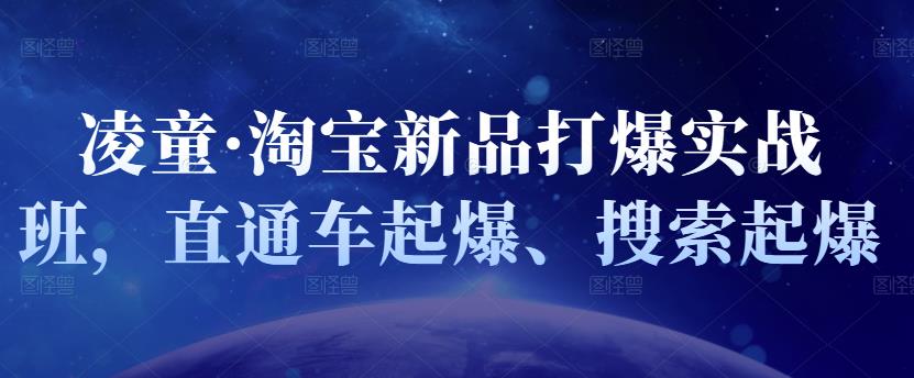 凌童·淘宝新品打爆实战班，直通车起爆、搜索起爆-上品源码网