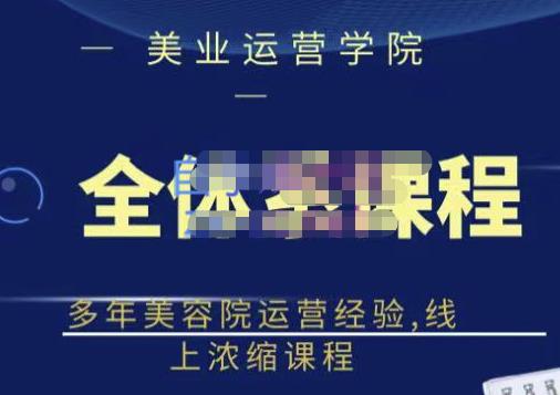 网红美容院全套营销落地课程，多年美容院运营经验，线上浓缩课程-上品源码网