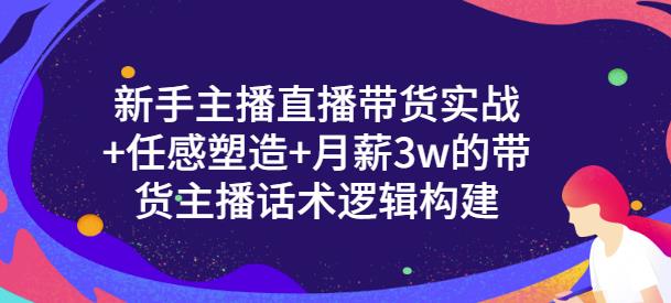 新手主播直播带货实战 信任感塑造 月薪3w的带货主播话术逻辑构建-上品源码网