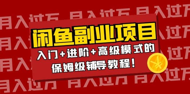 月入过万闲鱼副业项目：入门 进阶 高级模式的保姆级辅导教程-上品源码网