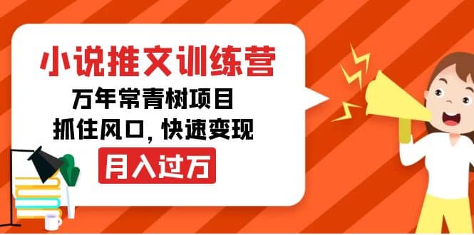 小说推文训练营，万年常青树项目，抓住风口-上品源码网