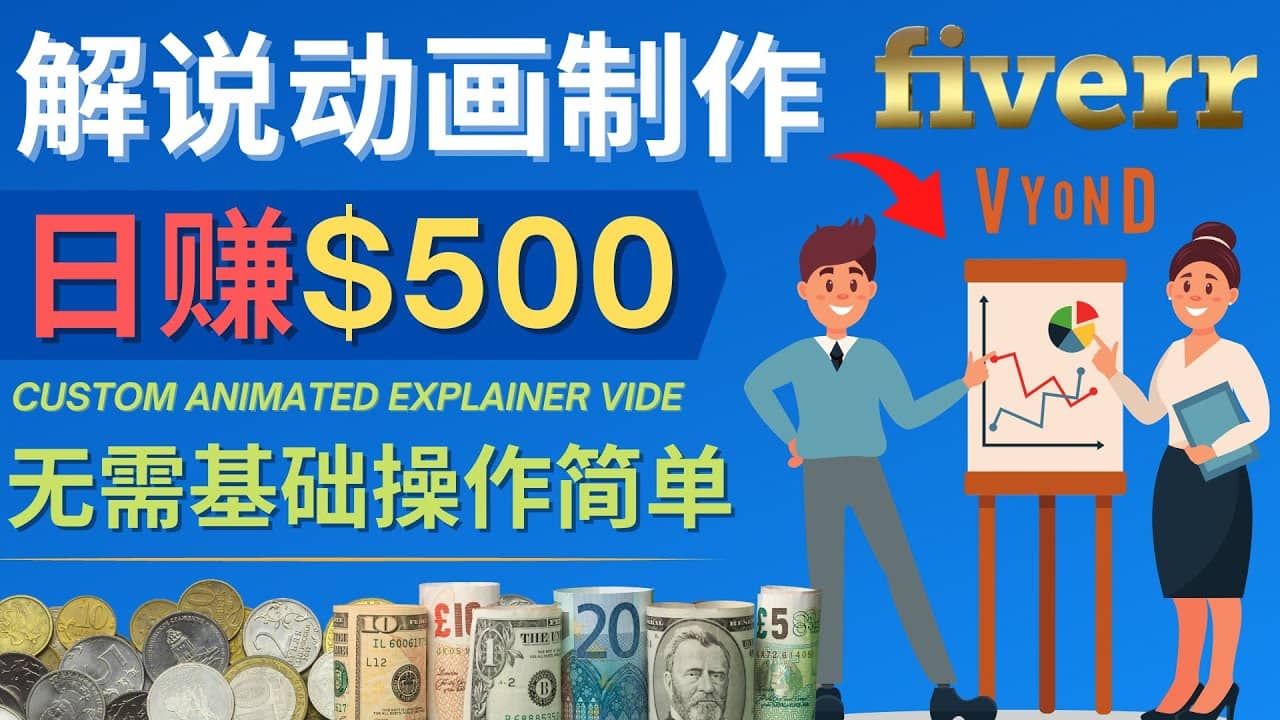 制作解说类动画视频（Animated Explainer）日赚500美元以上 – 0基础可操作-上品源码网