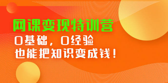 网课变现特训营，0基础，0经验也能把知识变成钱-上品源码网