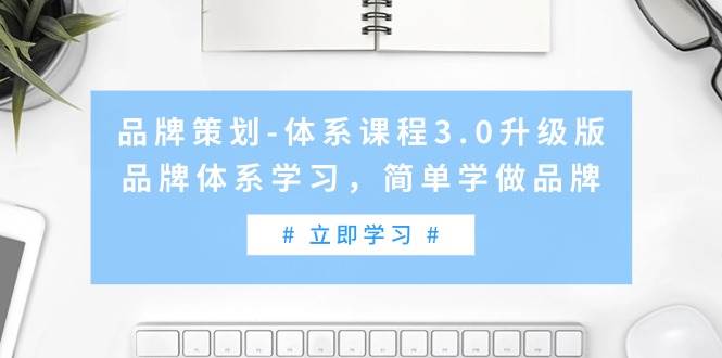 品牌策划-体系课程3.0升级版，品牌体系学习，简单学做品牌（高清无水印）-上品源码网