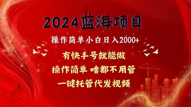 2024蓝海项目，网盘拉新，操作简单小白日入2000+，一键托管代发视频，…-上品源码网