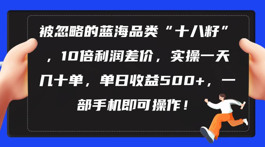 被忽略的蓝海品类“十八籽”，10倍利润差价，实操一天几十单 单日收益500+-上品源码网