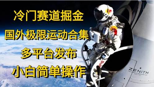 冷门赛道掘金，国外极限运动视频合集，多平台发布，小白简单操作-上品源码网