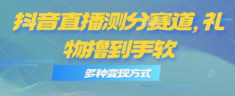 抖音直播测分赛道，多种变现方式，轻松日入1000+-上品源码网