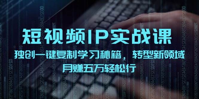 短视频 IP实战课，独创一键复制学习秘籍，转战新领域，月赚五万轻松行-上品源码网