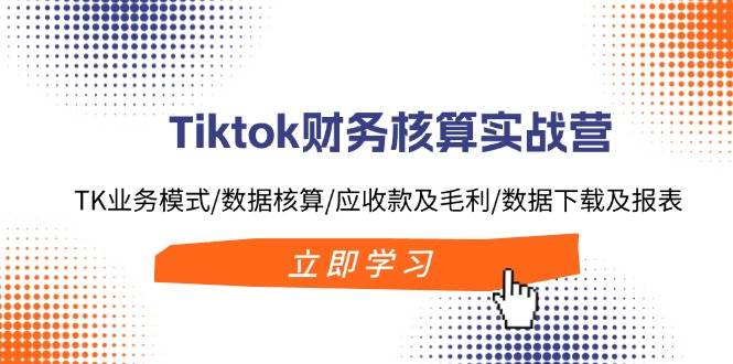 Tiktok财务核算实战营：TK业务模式/数据核算/应收款及毛利/数据下载及报表-上品源码网