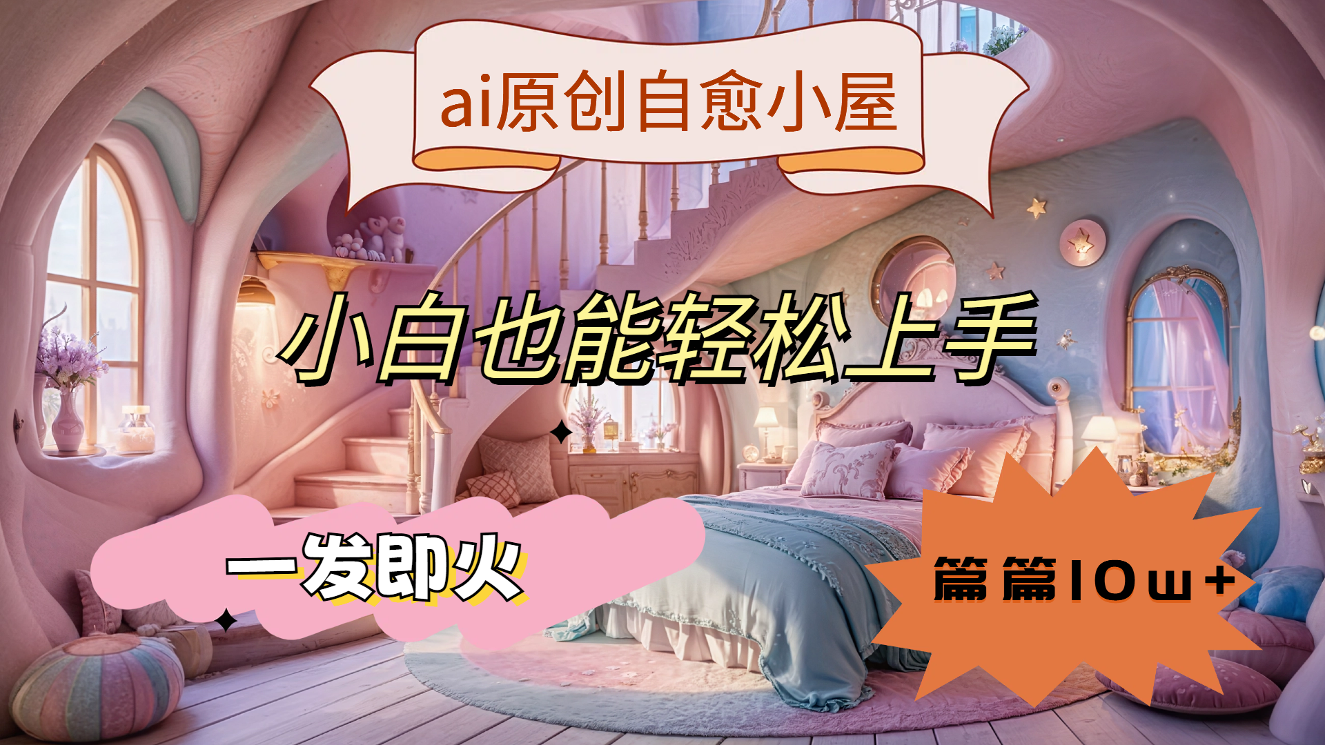 ai原创治愈小屋，小白也能轻松上手，一发即火，篇篇10w+-上品源码网