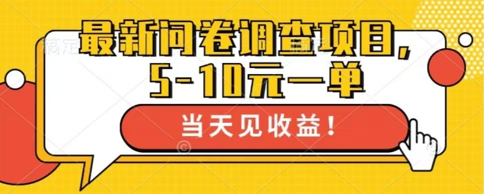 最新问卷调查项目，共12个平台，单日零撸100＋-上品源码网